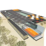 Aerial view, Colegio Chuquicamata Competition, Calama, Chile, 2002.